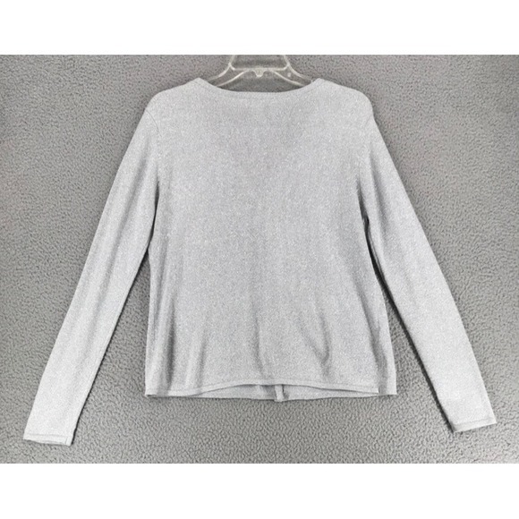 Express Tricot Formal Sweater Cami Set Size L Silver Metallic Flecks Long Sleeve - Picture 3 of 12